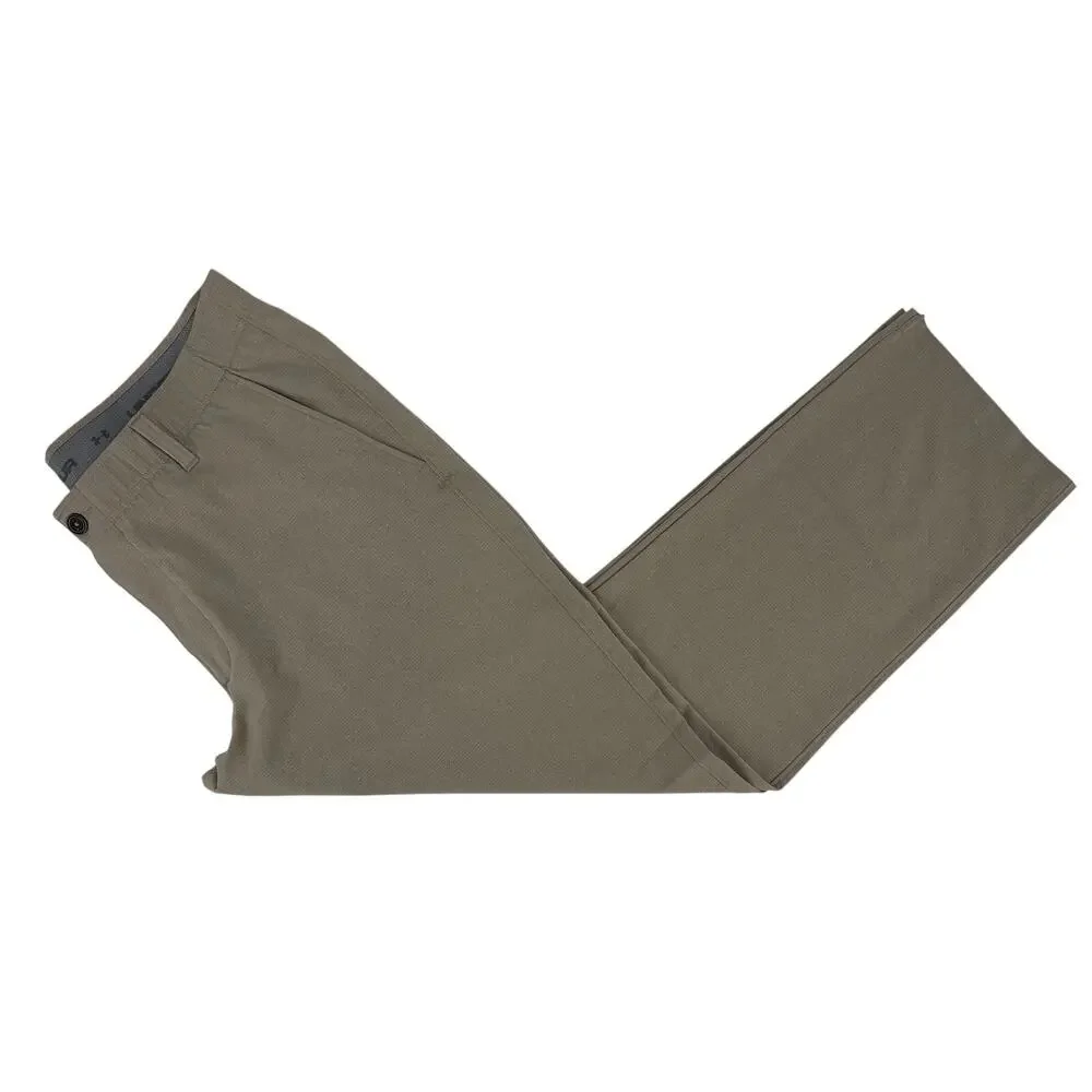 Under Armour Men's Pants 38x29‎ Beige Performance Stretch Waist Golf Casual EUC